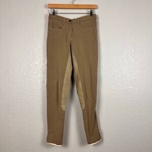 Vequi Comfort Womens Large Tan Full Seat Equestrian Riding Breeches Jodhpurs